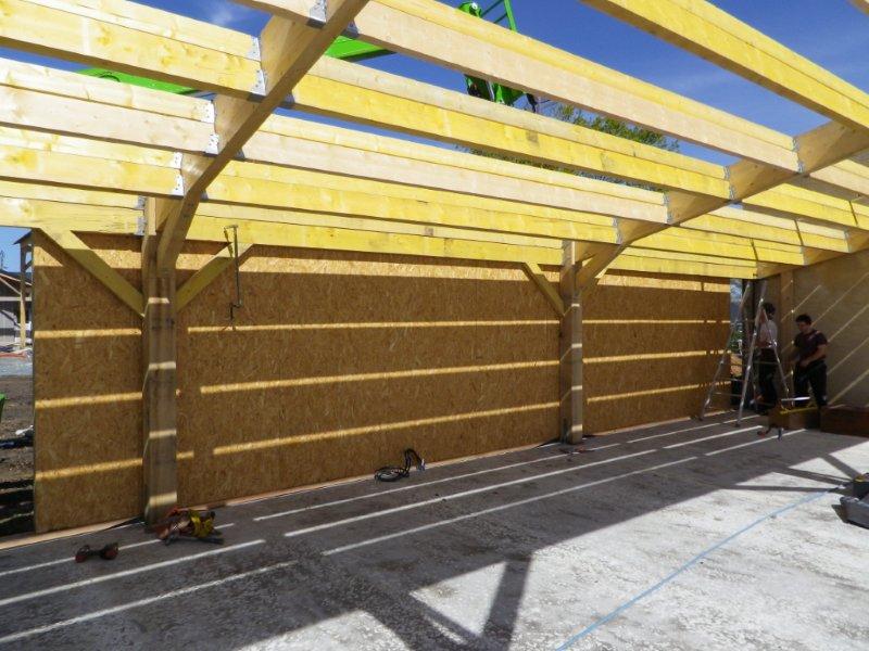 Murs ossature bois autour d'une structure bois (49)